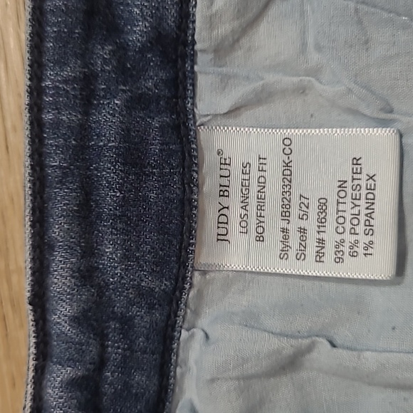Judy Blue Jeans Women's sz 5/27 Boyfriend Fit Mid Rise Distressed Denim Jeans - Picture 9 of 15
